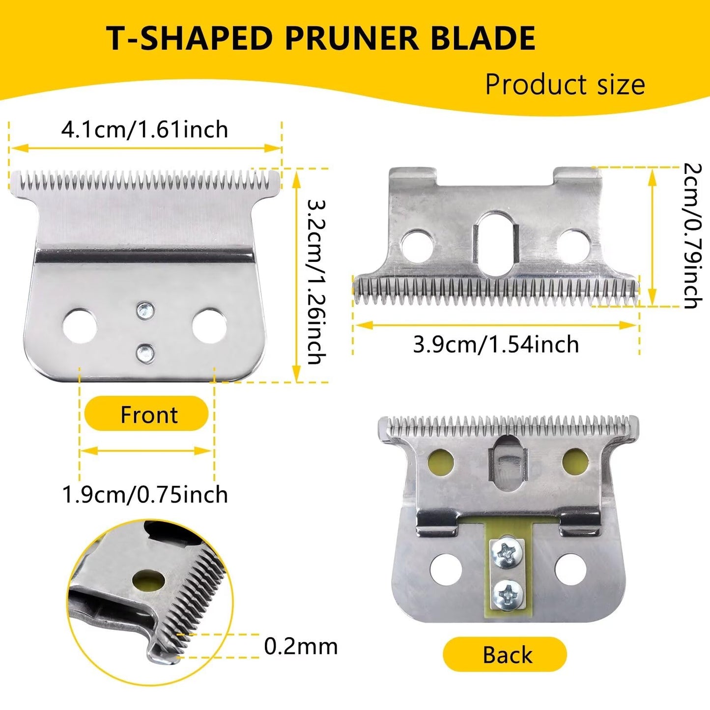 SUNJCO Trimmer Blades Compatible for Andis T O-utliner Replacement Blades, Blades for Andis T-Outlinerr G, GO, GTO, GTX and Headliner LS2, LS3 Beauty and Personal Care SUNJCO