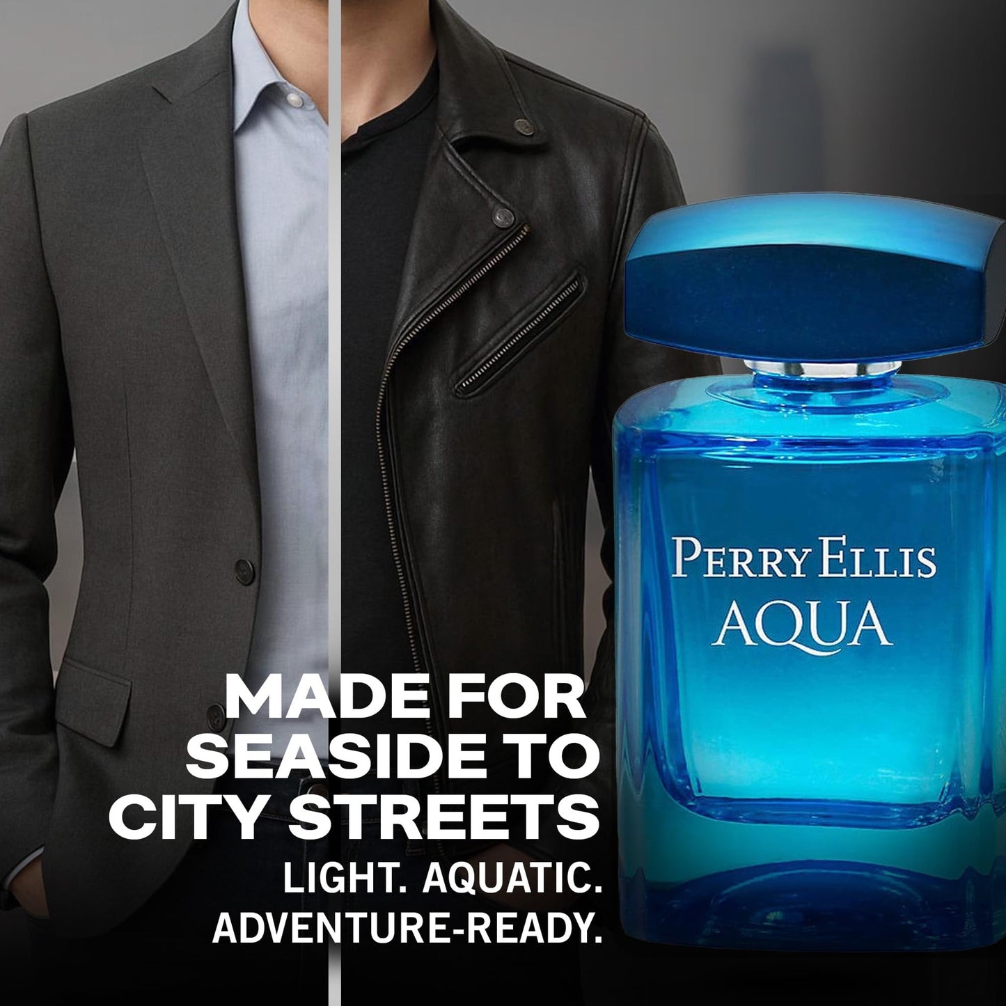 Perry Ellis Aqua Eau De Toilette Spray for Men - Mens Cologne, Long Lasting Perfume, EDT, Fragrance with Notes of Bergamot, Wood Notes & Musk - 3.4 fl Beauty & Personal Care Perry Ellis