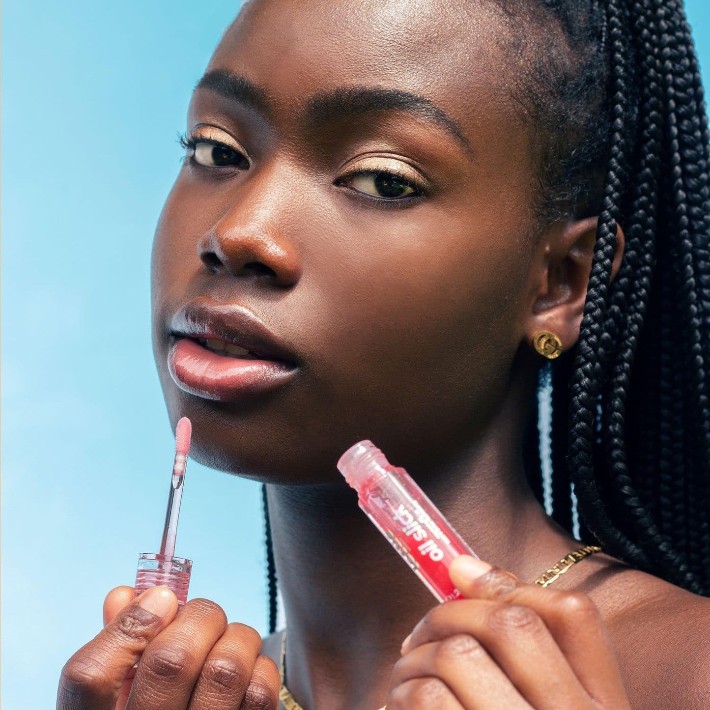 Lottie London Oil Slick in Extra Cherries, Nourishing & Hydrating Lip Oil Infused with Vitamin E, Vitamin B, Almond Oil and Jojoba Oil, Beauty and Personal Care Lottie London