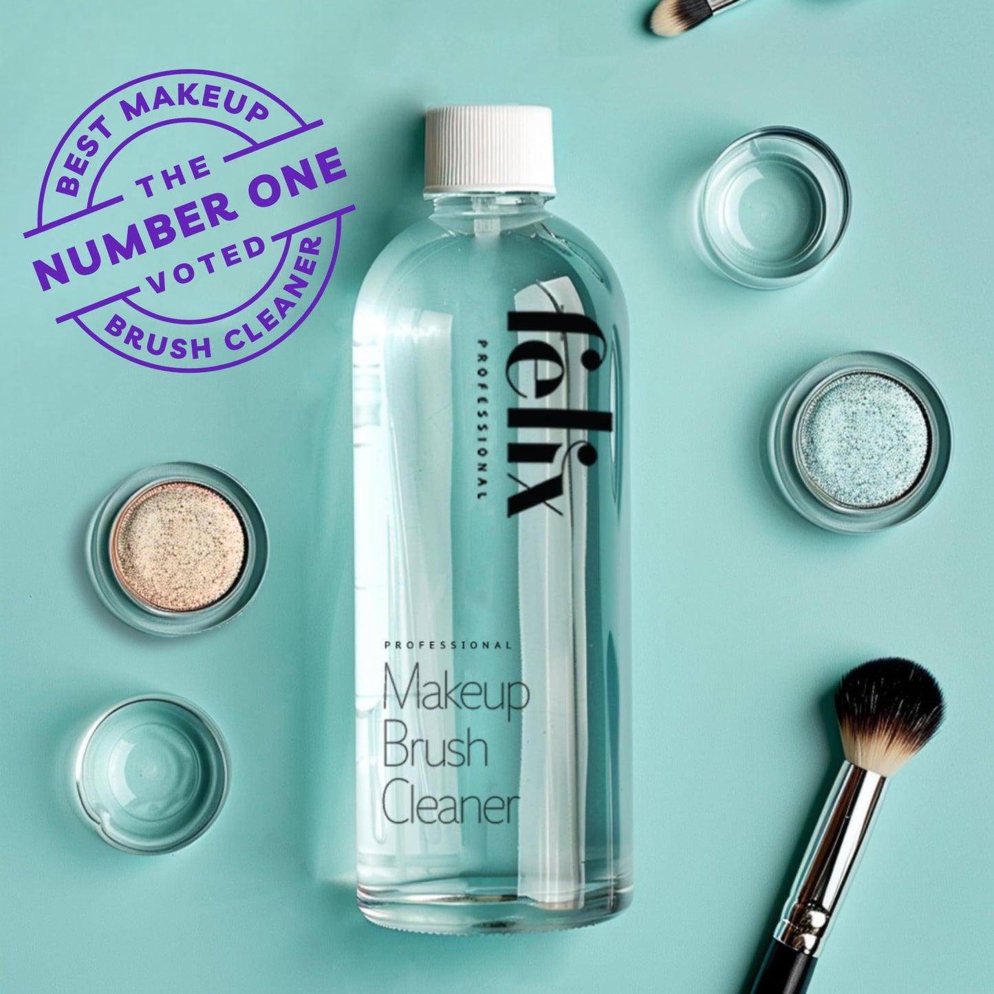 Felix Professional Makeup Brush Cleaner - Deep clean Rinse Free Quick Dry - Ideal for Cleaning and Odorizing Natural and Synthetic Make-up Brushes (16 Beauty & Personal Care Felix Professional