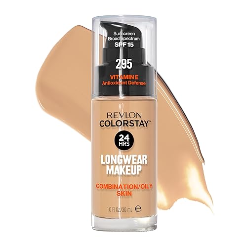 Revlon Liquid Foundation, ColorStay Face Makeup for Combination & Oily Skin, SPF 15, Medium-Full Coverage with Matte Finish, 295 Dune, 1 Fl Oz Beauty & Personal Care REVLON