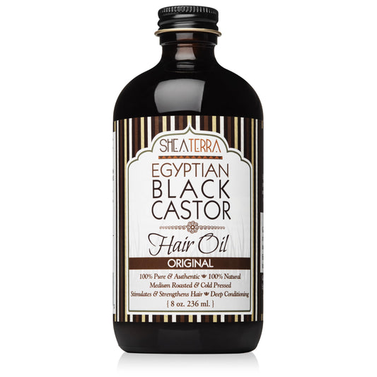 Shea Terra Organics 100 Percent Pure Egyptian Black Castor Extra Virgin Oil | All-Natural Strengthening and Conditioning Hair Oil for Healthy Hair Beauty & Personal Care Shea Terra Organics