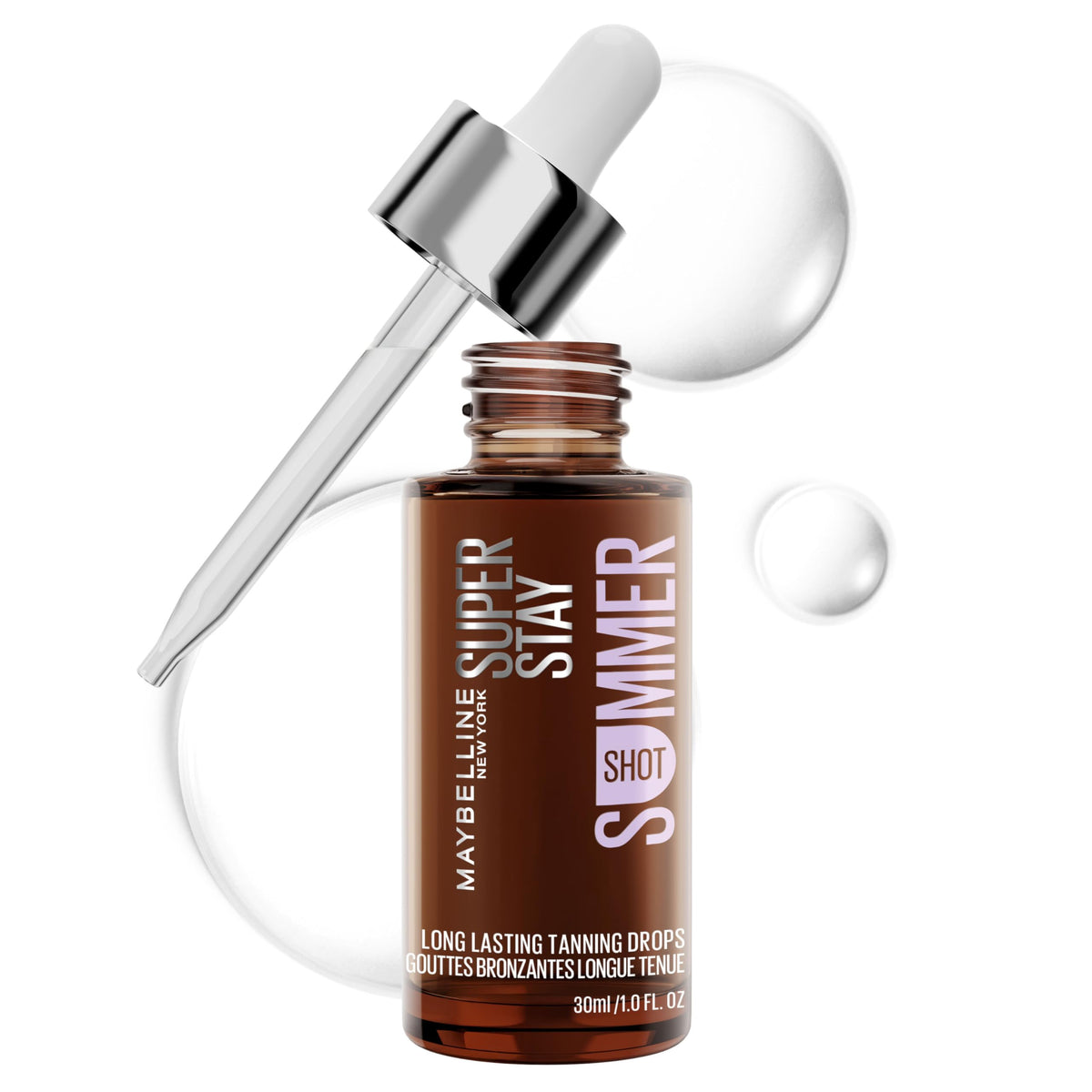Maybelline Super Stay Summer Shot Face Tanning Drops, Customizable Self Tan for 96 Hours, with 2% Hyaluronic Acid For Face and Neck, Buildable