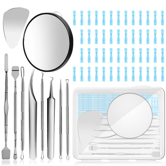 60PCS Dual Heads Blackhead Remover, Pimple Comedone Extractor, Acne Whitehead Blemish Removal Kit, Premium Stainless Steel Pimple Popper Tool kit Beauty & Personal Care USCOLOR