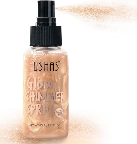 Body Glitter Spray, Body Shimmer Spray Quick Drying Body Glow Shimmer Long-Lasting Shiny Glitter Spray for Women Men for Party, Concert 2.6 Fl Oz Beauty & Personal Care BRIMFULITE