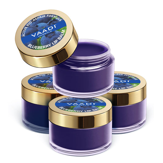 Vaadi Herbals Value Lip Balm, Blueberry, 4 x 10g Beauty and Personal Care Vaadi Herbals