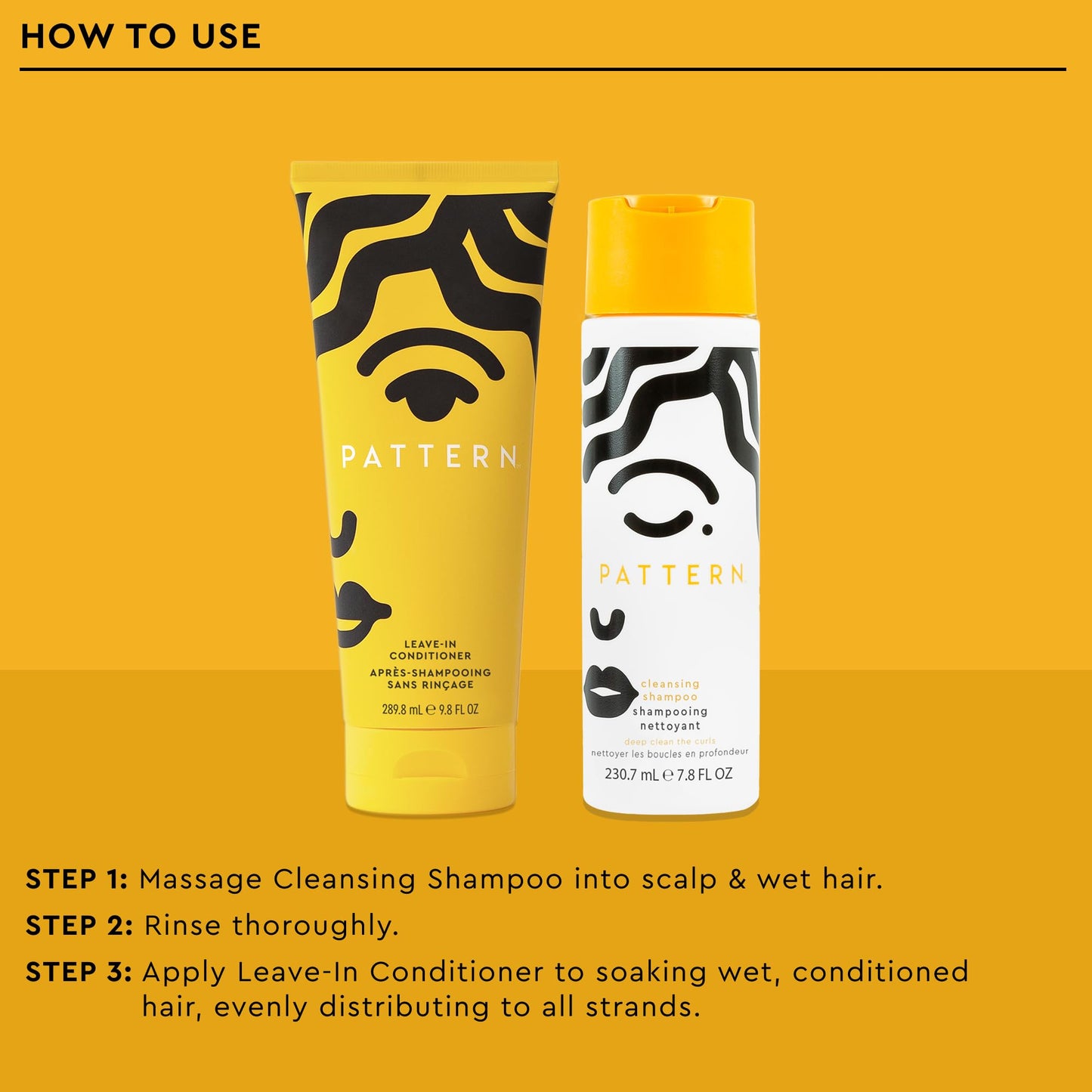 PATTERN Cleanse & Condition Duo, Leave-In Conditioner and Clarifying Shampoo, 2-Piece Kit for Curls and Coils Beauty & Personal Care PATTERN