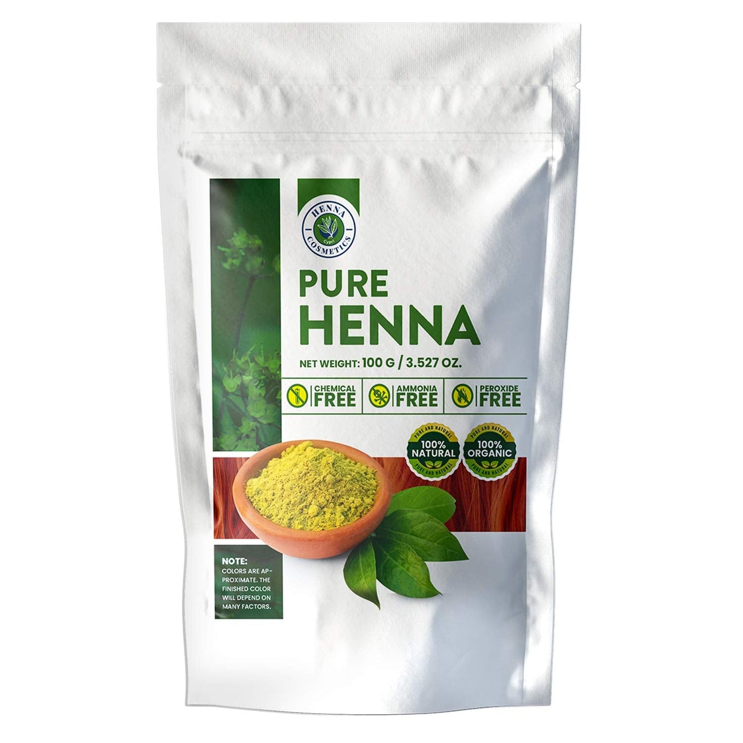 Henna Cosmetics Henna Hair & Beard Dye for Men, Brown Red, 100g Beauty & Personal Care HENNA COSMETICS CYPRI