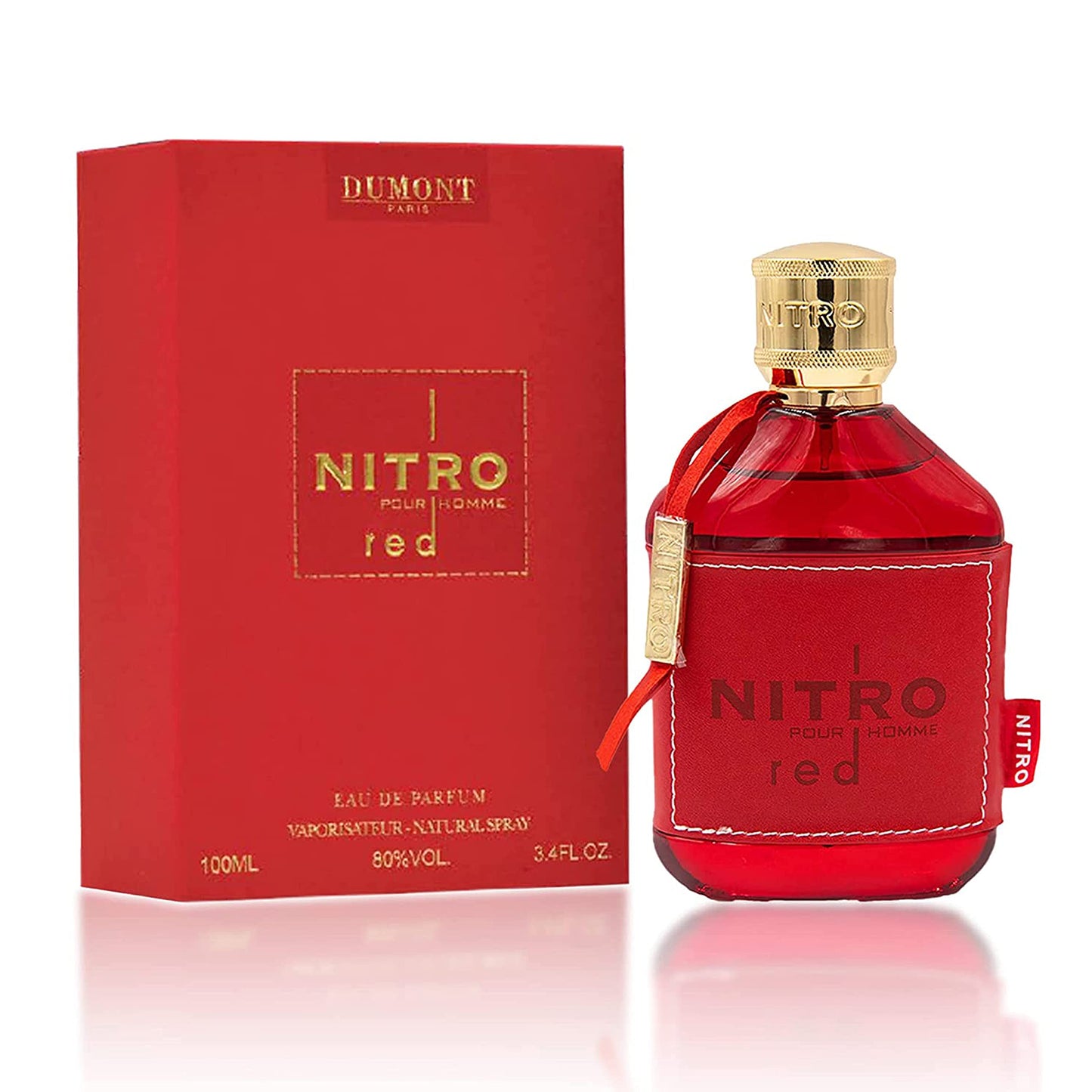 Dumont Nitro Red 3.4 Fl Oz Eau De Parfum for Men - Rich Fruity Woody Floral Fragrance - Luxurious Long Lasting Scent Beauty and Personal Care Dumont