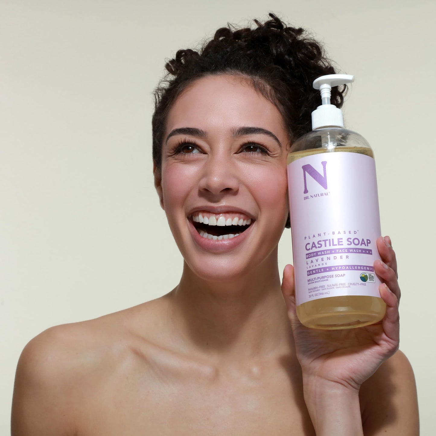Dr. Natural Castile Liquid Soap - Multi-Use Body Wash, Shampoo and Face Wash - Hydrating Body Soap for Skin, Hair, Pets and Home - Lavender - 32 oz Beauty & Personal Care Dr. Natural