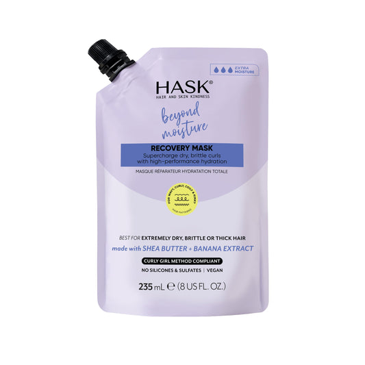 HASK Beyond Moisture Recovery Mask with Shea Butter & Banana Extract for Wavy, Curly, Coily & Kinky Hair, Softens, Moisturizes, Prevents Damage Beauty & Personal Care HASK