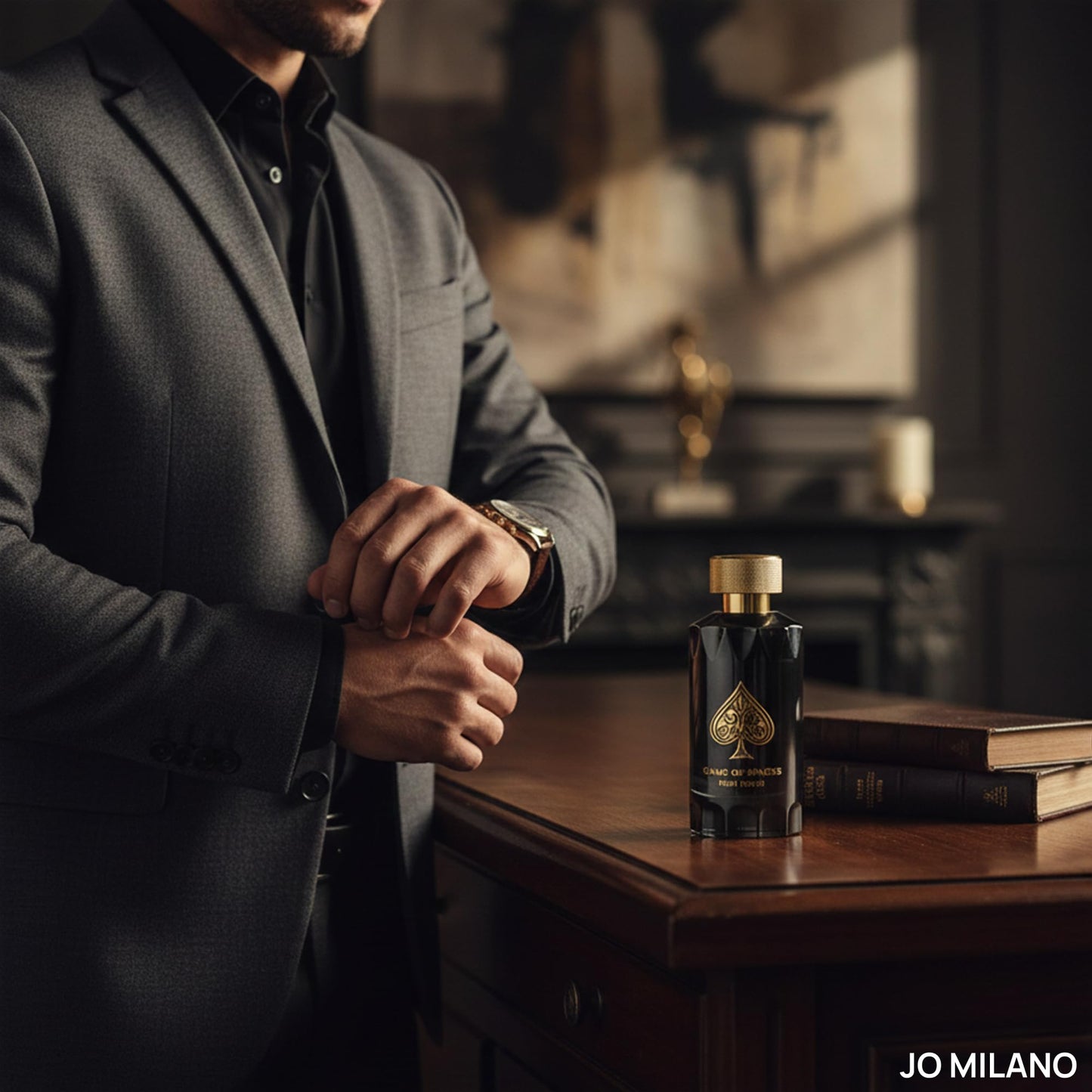 Jo Milano Game of Spades High Roller Parfum Spray | 3.4 oz (100ml) | Warm, Soft, Citrus, Oud, Patchouli Scent | Long Lasting Fragrance for Men Beauty & Personal Care Jo Milano