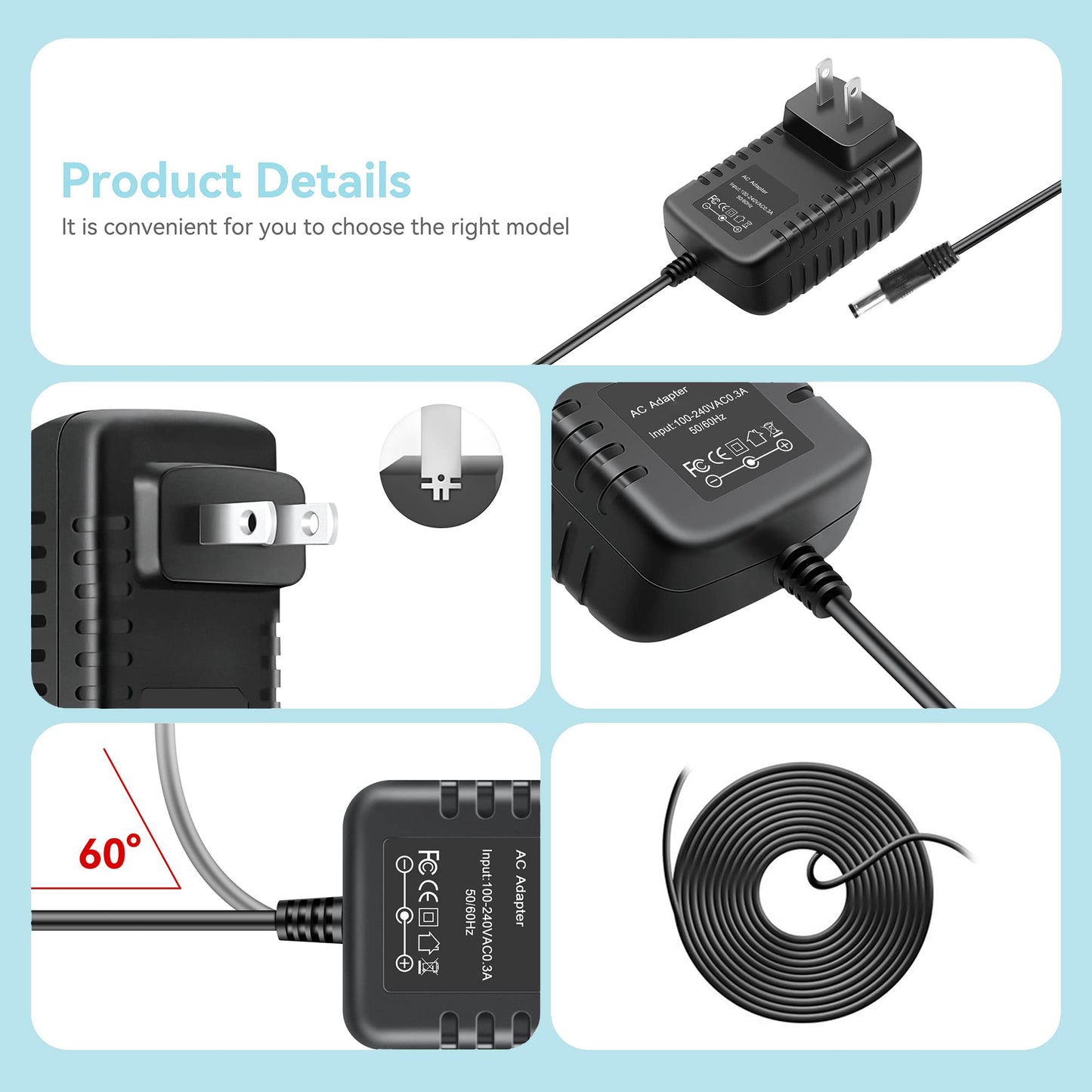 SLLEA AC Adapter Charger for Philips Norelco Multi Groomer Trimmer MG3750/50 Beard Face Nose Ear Hair HQ840 Beauty and Personal Care SLLEA