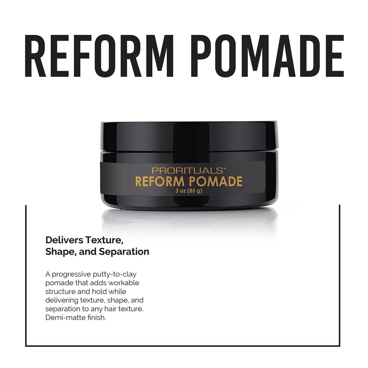 Prorituals Reform Men's Hair Pomade - Hair Pomade for Men & Women, Frizz Control & Styling, Unisex, 3 oz Beauty & Personal Care Prorituals