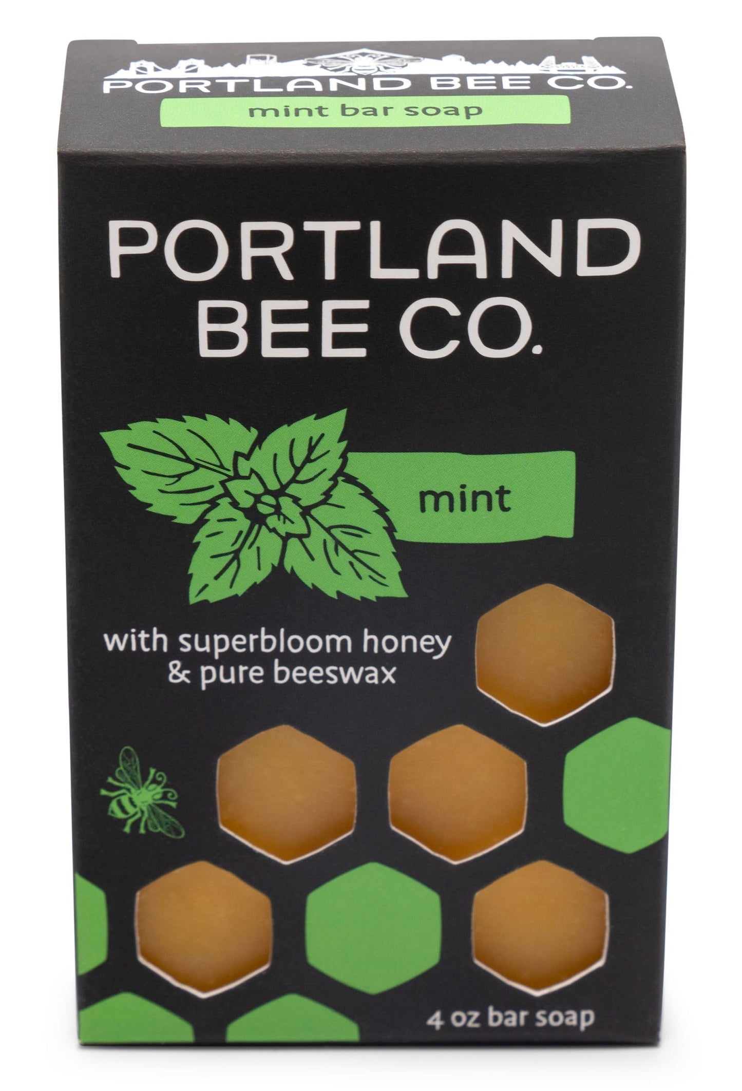 Portland Bee Co. All Natural Beeswax and Super Bloom Honey Bar Soap - Mint Beauty & Personal Care Portland Bee Balm