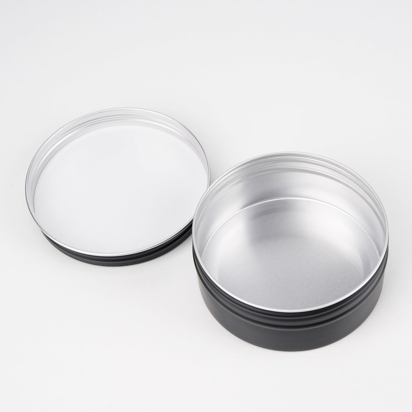Linkidea Aluminum Shaving Soap Screw Top Tin with Lid, Reusable Storage Case, Travel Shaving Container Replacement Box (Black) Beauty and Personal Care Linkidea