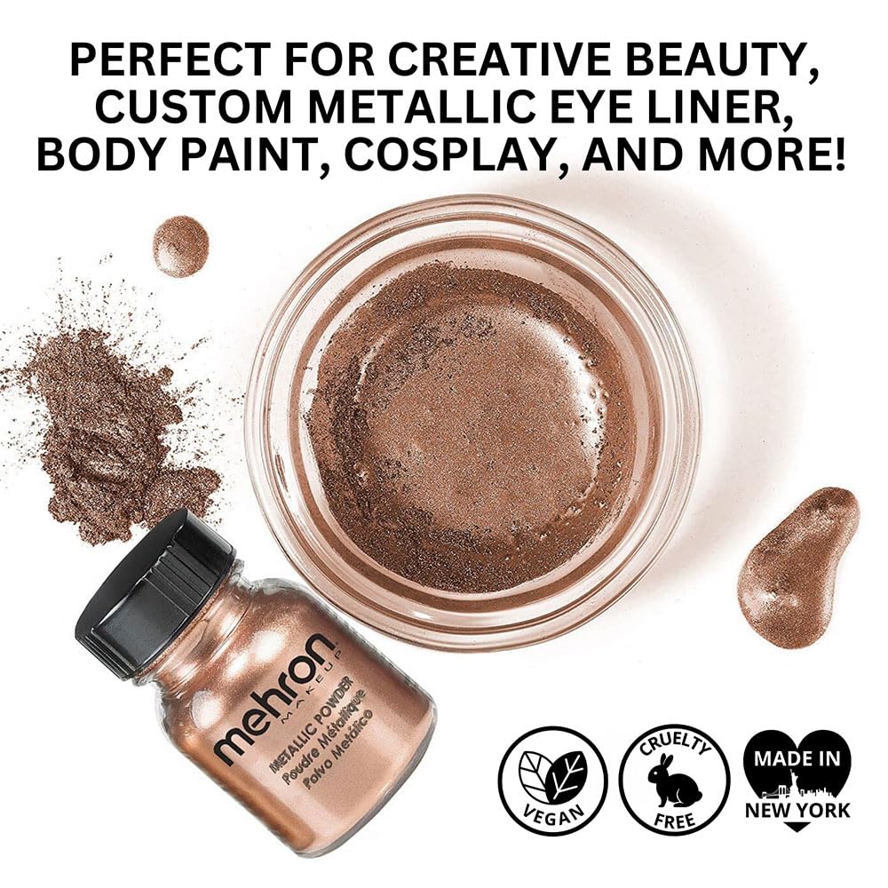 Mehron Metallic Powder Copper 1.0 oz Beauty & Personal Care Mehron