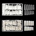 Vivace 2PACK Natural/Clear Half-moon 510 Artificial Fake Gel Nails (total 1020Tips) 11Sizes For Nail Salon Nail Shop 27010/27012 (Half-Moon) Beauty & Personal Care Vivace
