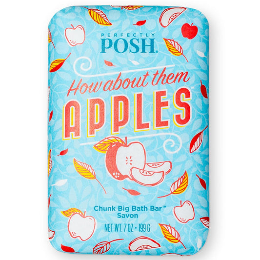 Perfectly Posh - How About Them Apples Big Bath Bar - Nourishing Soap with Cinnamon & Apple Fragrance - for Energizing Bath Time - 7oz Beauty & Personal Care Perfectly Posh