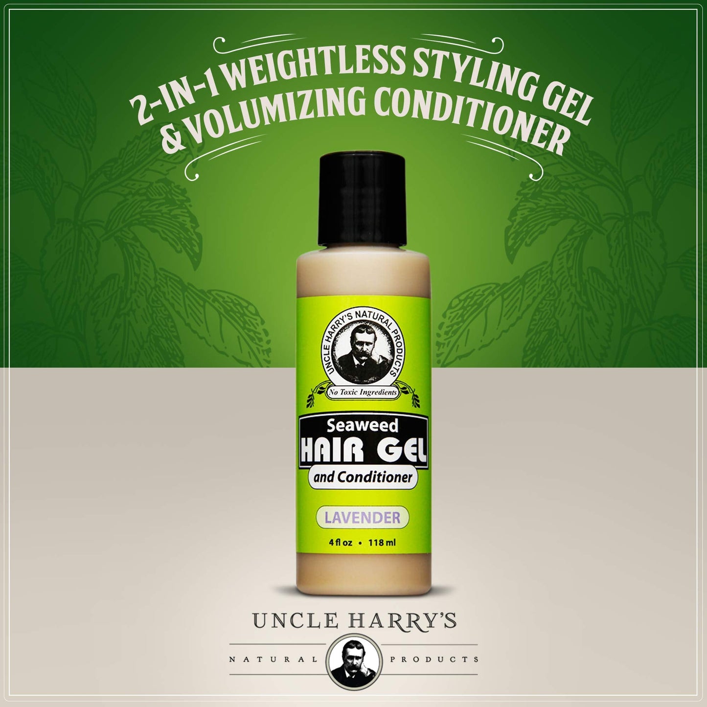 Uncle Harry's Lavender Seaweed Hair Gel & Volumizing Conditioner | 2 in 1 Natural Styling Gel & Hair Moisturizer for Dry Hair Damaged | 100% Pure Hair Beauty & Personal Care Uncle Harry's
