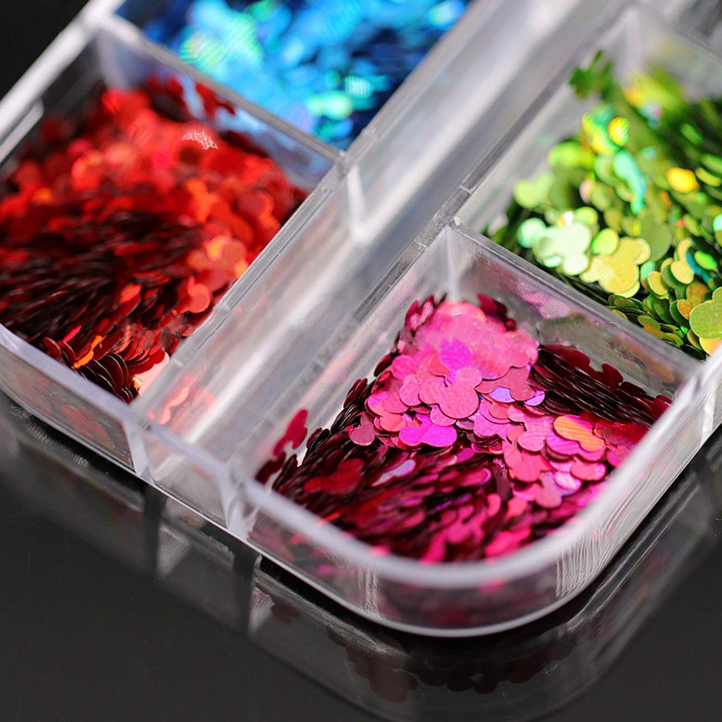 12 Color Nail Glitter Sequins 3D Shiny Flakes - Gold Glitters, Sparkle Decor DIY Craft Beauty & Personal Care TBRZTR
