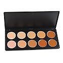 10 Colors Hydrating Cream Concealer Palette, Pure Vie Long Lasting Full Coverage Correcting Concealer Palette Foundation Camouflage Makeup Contour Kit Beauty & Personal Care Pure Vie