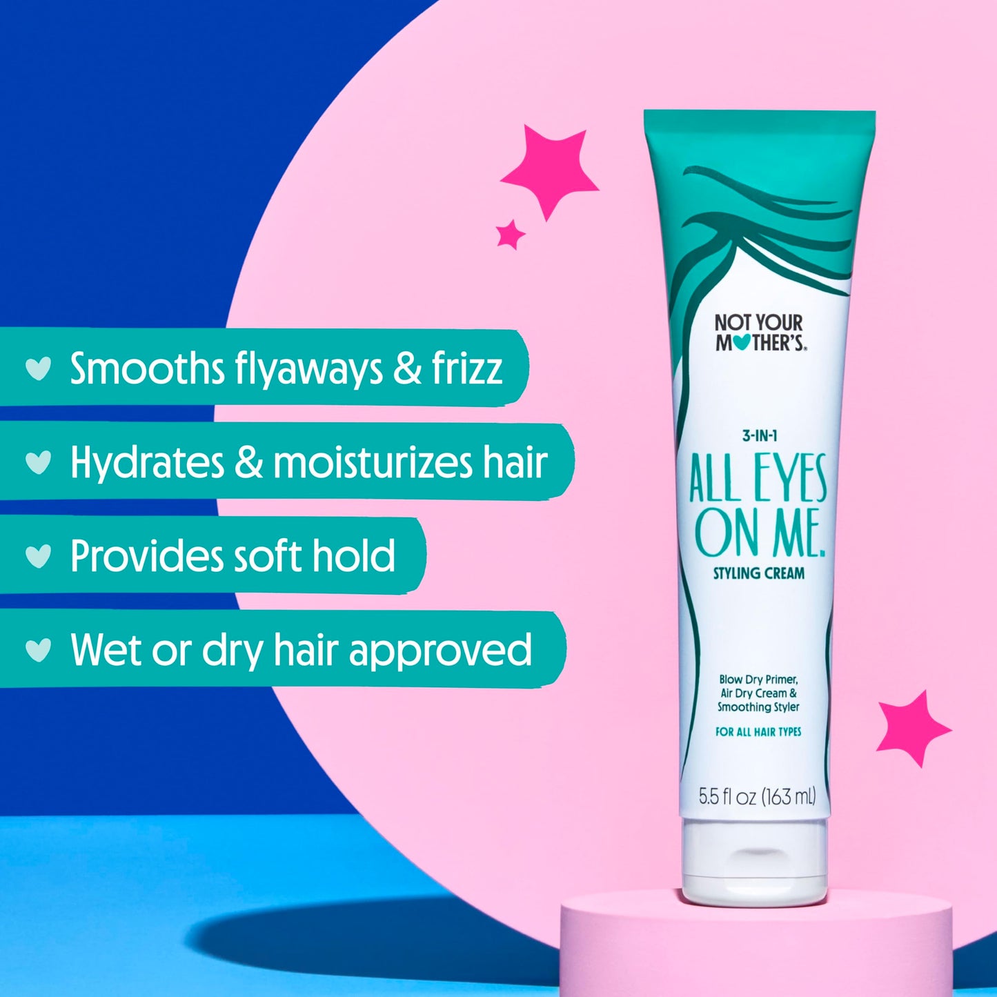 Not Your Mother's All Eyes On Me 3-in-1 Hair Styling Cream with UV Protection - Styling Cream for All Hair Types Beauty and Personal Care Not Your Mother's