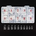 Beuniar Acrylic Nail Tips Clear 500Pcs French Artificial False Tip for Manicure Nails Art Salons & Home DIY Beauty & Personal Care Beuniar