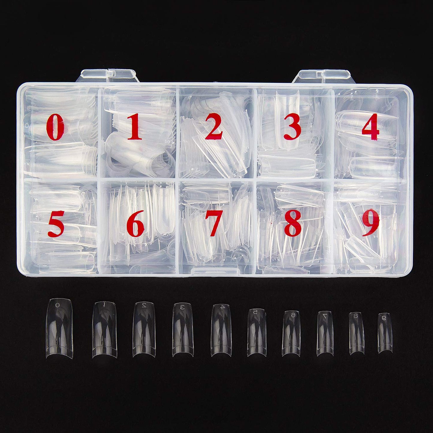 Beuniar Acrylic Nail Tips Clear 500Pcs French Artificial False Tip for Manicure Nails Art Salons & Home DIY Beauty & Personal Care Beuniar