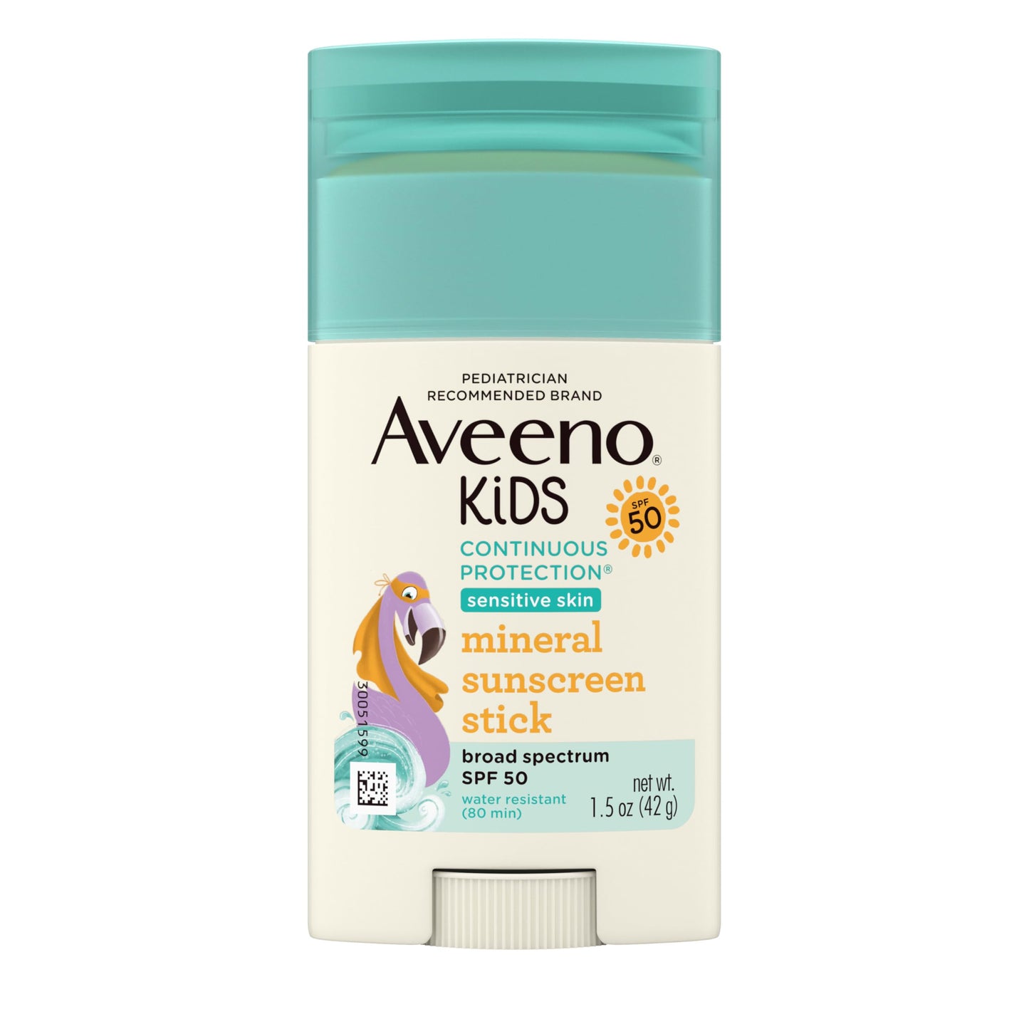 Aveeno Kids Continuous Protection Zinc Oxide Mineral Sunscreen Stick for Sensitive Skin, Face & Body Sunscreen Stick for Kids with Broad Spectrum SPF Beauty & Personal Care Aveeno