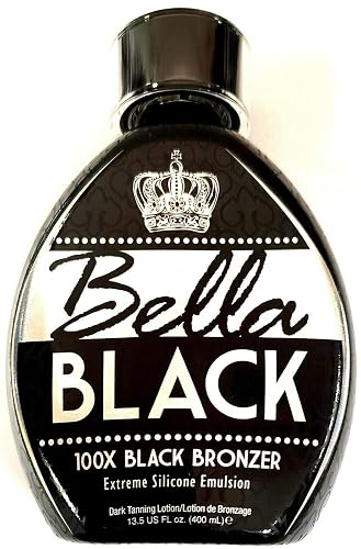 Bella Black 100X Bronzer Tanning Lotion - Premium Tanning Bed Lotion with Extreme Silicone Emulsion and Banana Fruit Extract - Instant Results - Dark Beauty & Personal Care Dolce Vita