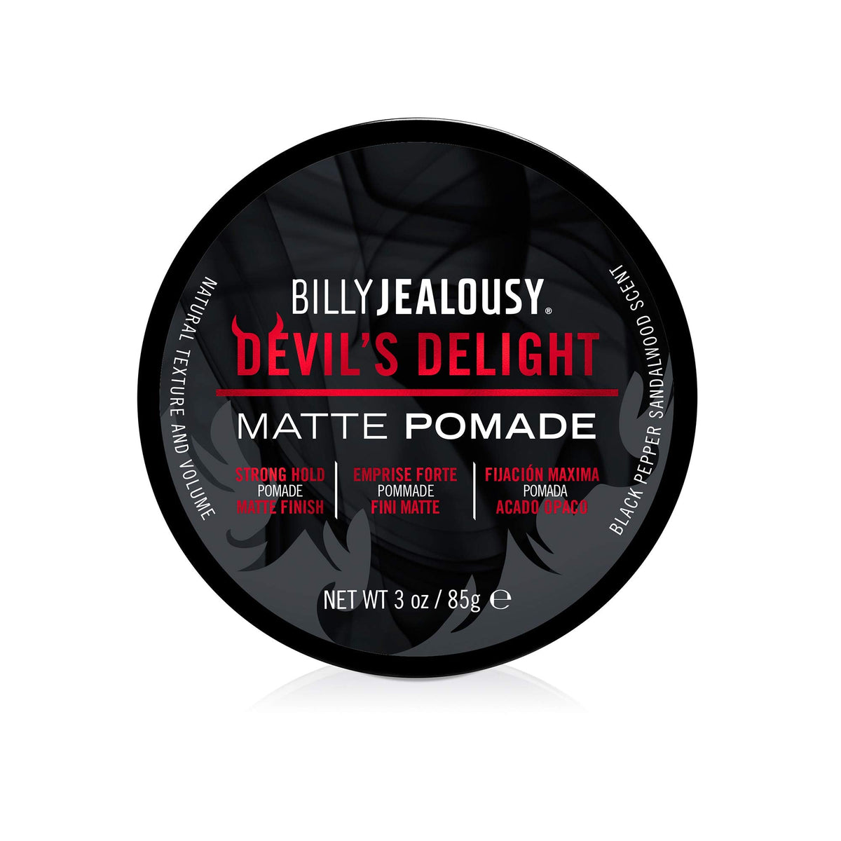 Billy Jealousy Devil's Delight Matte Pomade for Men Adds Volume and Definition, Strong Hold Water-Based Formula with Black Pepper Sandalwood Scent, 3 Beauty & Personal Care Billy Jealousy