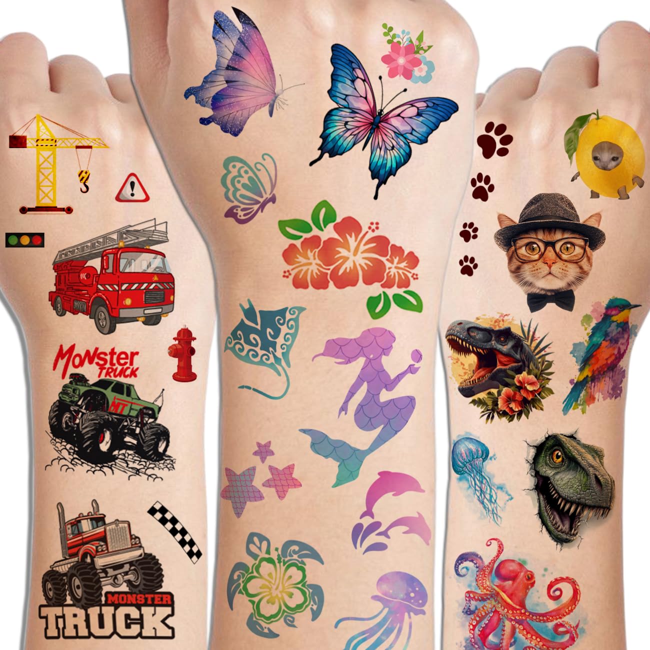 CHARLENT Temporary Tattoos for Kids - 320 Mixed Styles (36 Sheets) Beauty and Personal Care CHARLENT