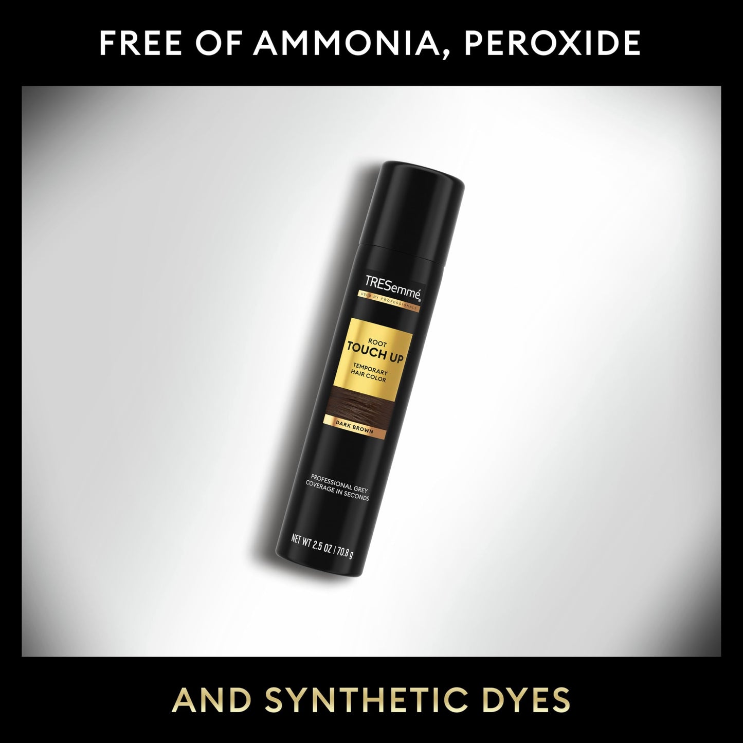 TRESemmé Temporary Hair Color Root Touch-Up Dark Brown Ammonia-free, Peroxide-free Root Cover Up Spray 2.5 Fl Oz Beauty & Personal Care TRESemmé
