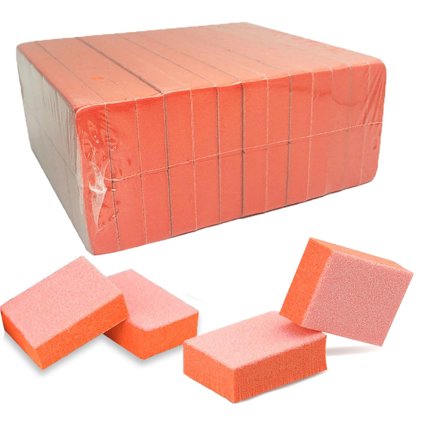MARYTON Nail Buffer Mini Block Files, 80/100 Grit for Acrylic Nails, 130 Count (Orange) Beauty & Personal Care MARYTON