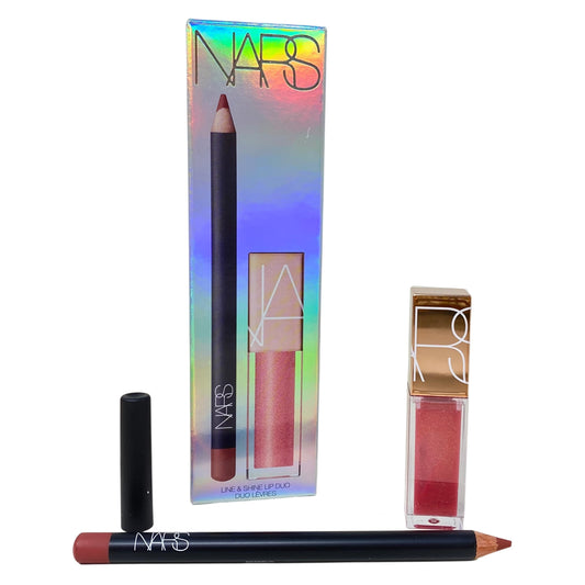 NARS Line & Shine Lip Duo - Precision Lip Liner & Mini Afterglow Lip Shine - Rosebud/Orgasm