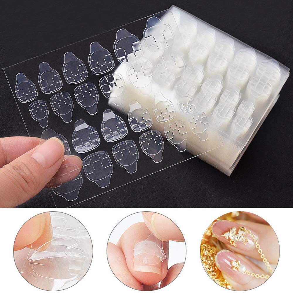 1200 Pcs 50 Sheets Double Side Glue Nail Sticker for Press on Nail Sticky Tabs,Waterproof Breathable False Nail Tips Jelly Adhesive Tabs Nail Glue Beauty & Personal Care mwellewm