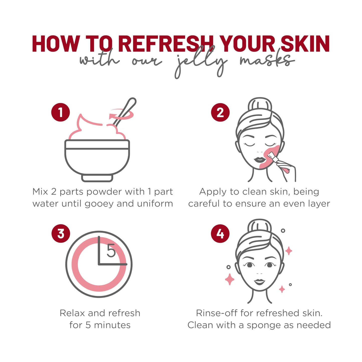 BRÜUN Jelly Mask Jar Red Gold Lactic AC AHA Peel-Off Face Care Rubber Mask | 23 fl oz Skin Care Moisturizing Gel Mask Jar Spa Set Beauty & Personal Care BRÜUN