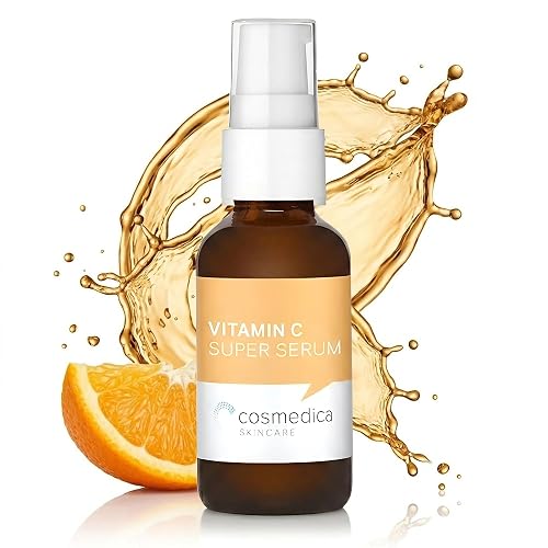 Cosmedica Vitamin C Serum for Face with Hyaluronic Acid & Vitamin E - Brightening Anti-Aging Serum for Dark Spots, Fine Lines & Wrinkles, Lightweight Beauty & Personal Care Cosmedica Skincare