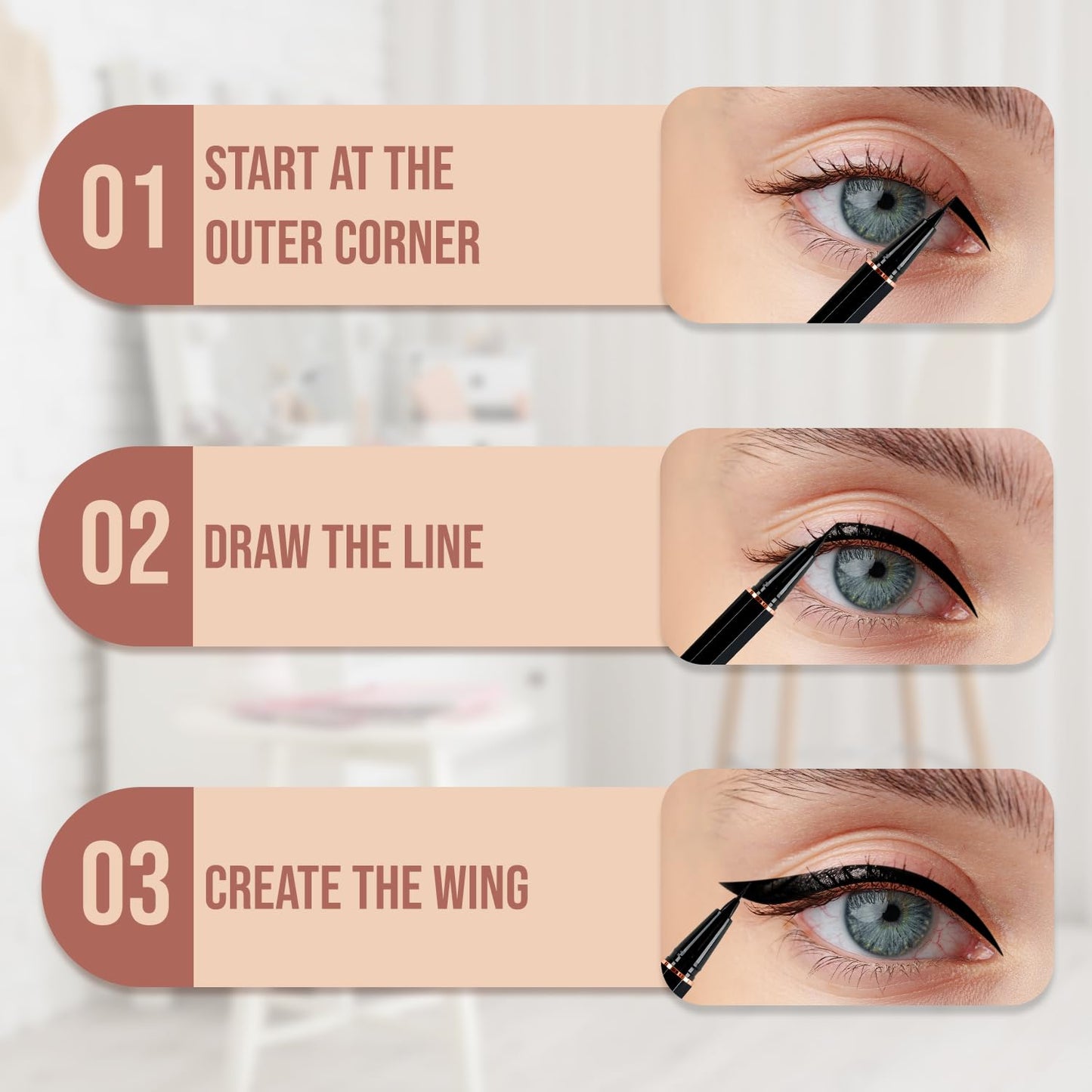 Profusion Cosmetics WING IT Superfine Eye Liner - Makeup with Long Lasting, Cruelty-free and Wonderful Design Eye Liner Beauty & Personal Care Profusion Cosmetics