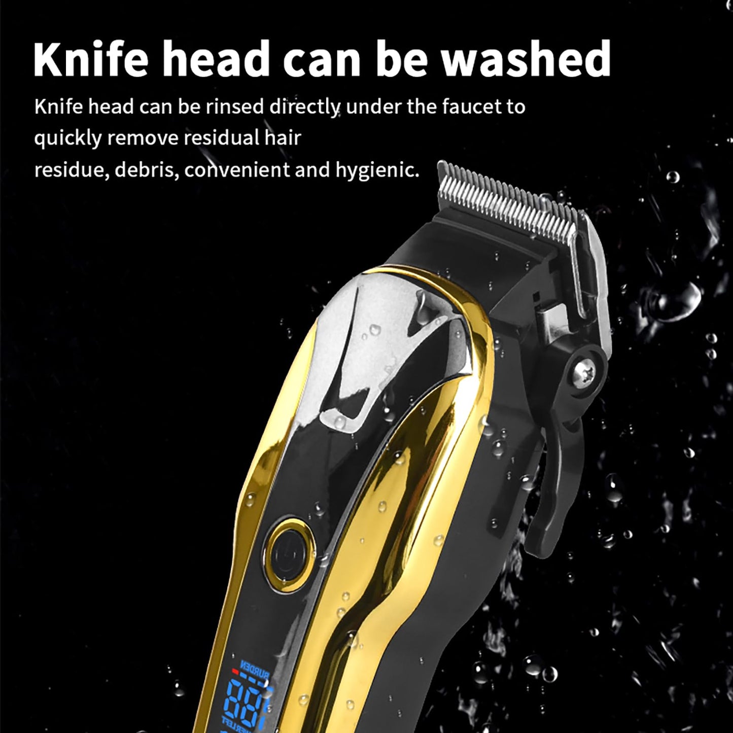 Cordless Professional Barber Set for Men, Men's Cordless/Cordless Beauty Trimmer, Beard with LED Screen and Blade Adjustment Beauty and Personal Care QDKVTNDJZ