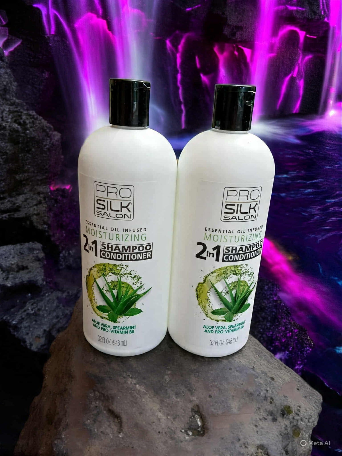 Pro Silk Salon 2-in-1 Moisturizing Shampoo and Conditioner, Aloe Vera, Spearmint and Pro-Vitamin B5, 32 Fl Oz, 2 Pack