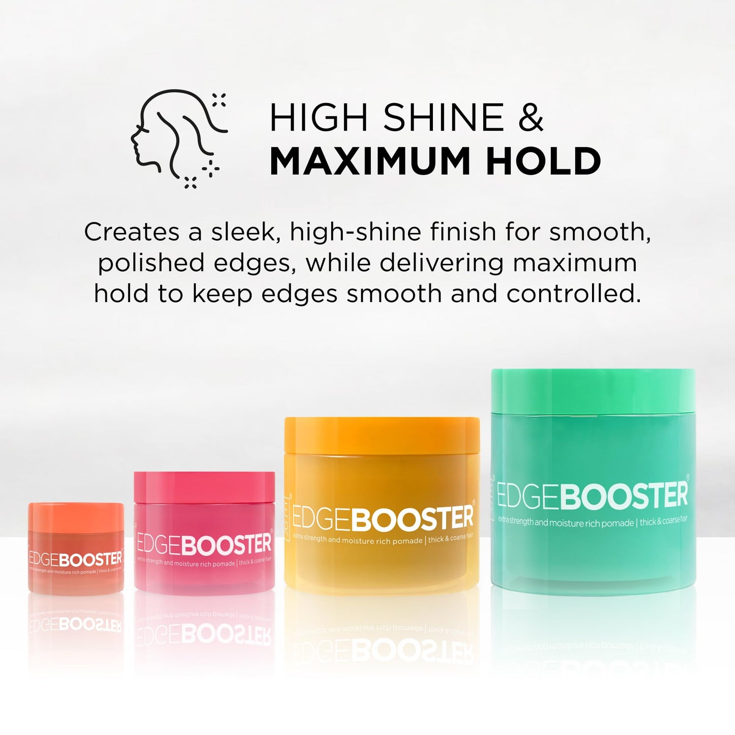 Style Factor Edge Booster Extra Strength & Moisture Rich Pomade | Strong Hold Edge Control Gel for Thick & Coarse Hair | High Shine, Non-Greasy Beauty & Personal Care Style Factor
