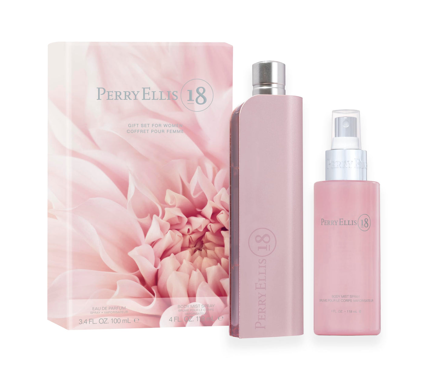 Perry Ellis 18 for Women 2-Piece Gift Set - Perfume Gift Set, EDP & Body Mist, Luxury Women's Fragrance Set - 3.4 fl oz Eau de Parfum, 4 fl oz Body Beauty & Personal Care Perry Ellis