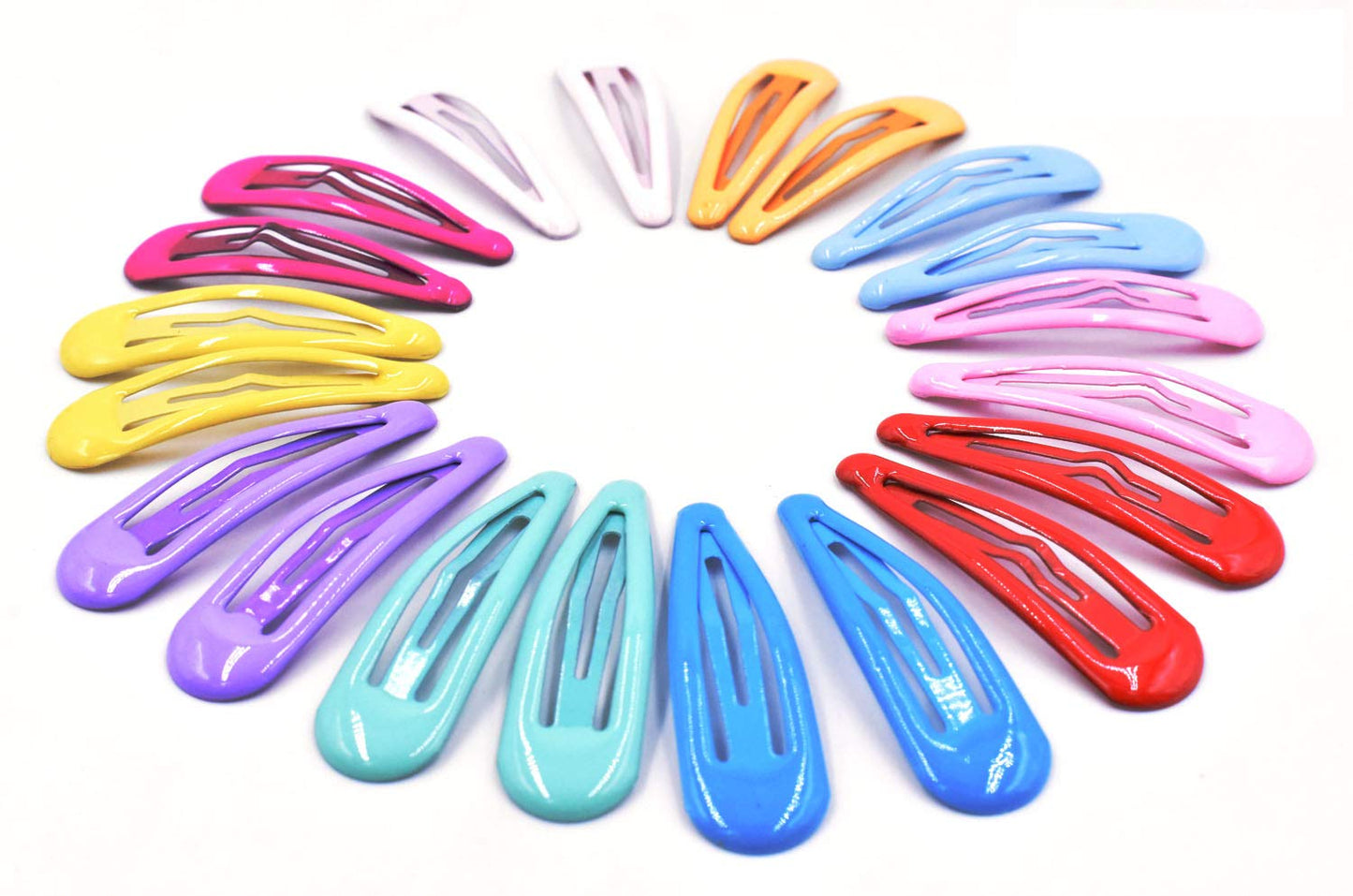 Art&Beauty 10 Pairs Colorful Glossy Snap Prong Clips Bendy Hair Clips Barrettes for Ladies Girls Women Adults Hair Bow By Art&Beauty Beauty & Personal Care Art&Beauty