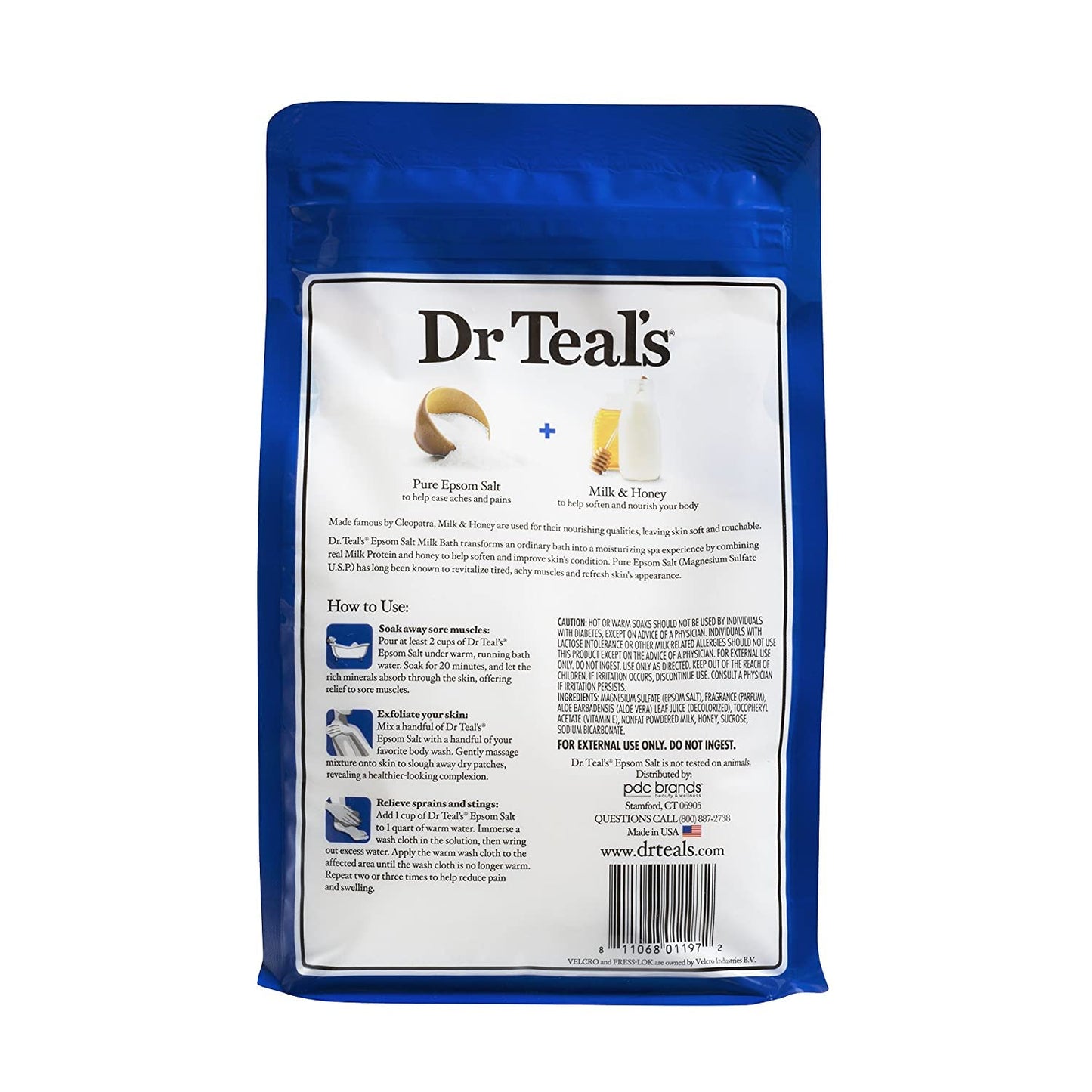 Dr. Teals Soften & Nourish with Milk & Honey Soaking Solution Gift Set (2 Pack, 3lbs ea.) - Pure Epsom Salt & Essential Oils Softens the Skin, Eases Beauty and Personal Care Dr Teal's