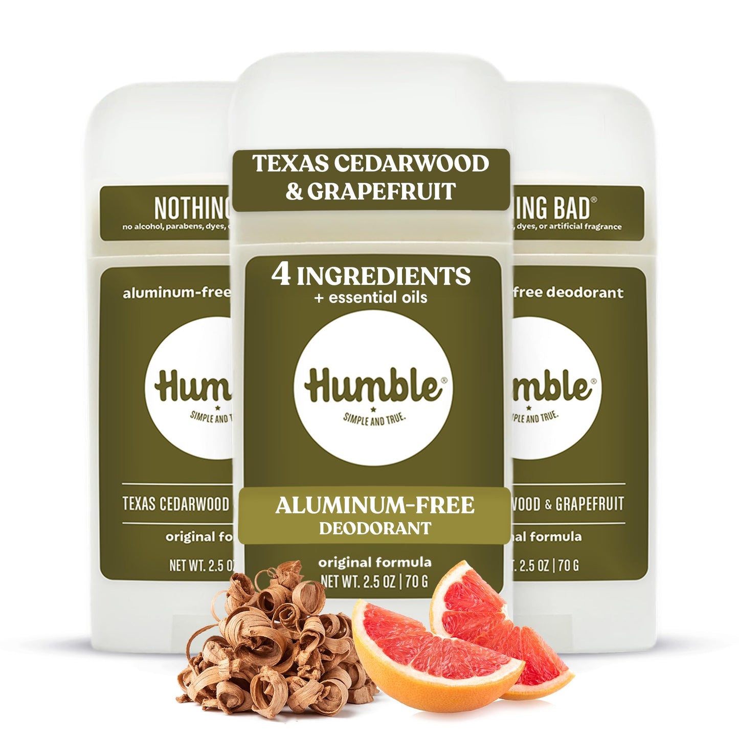 Humble Aluminum-Free Deodorant for Women & Men, Texas Cedarwood & Grapefruit - Clean & Fresh Natural Deodorant Stick with Essential Oils Beauty and Personal Care HUMBLE SIMPLE AND TRUE.