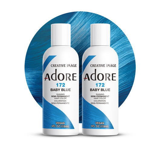Adore Semi Permanent Hair Color (172 Baby Blue) (2 Pack) | Vegan & Cruelty-Free Blue Hair Dye | No Ammonia, No Peroxide, No Alcohol | 4 Fl Oz Beauty & Personal Care Adore