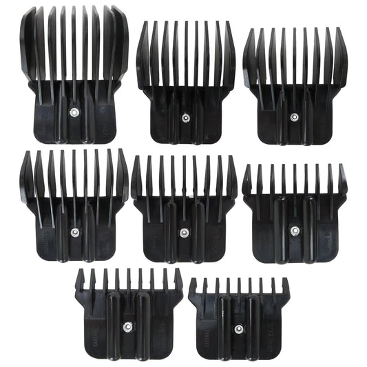 8 Pack Hair Clipper Guards Set for Wahl Detailer, for Andis T-Out liner, for BaBylis PRO, Snap-on Blade Attachment Combs with Springs (1/32" to 11/4") Beauty and Personal Care USonline911