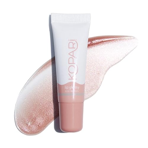 Kopari Coconut Lip Glossy | Nude Tint Birthday Suit | Vegan Hydrating Moisturizing Lip Oil Vitamin E Shea Butter Long Wear High Shine Non Sticky | Beauty & Personal Care Kopari